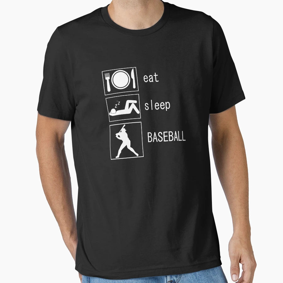 Eat Sleep Baseball T-Shirt - Streetwear Style Men Women - T-Shirt, Sweatshirt, Hoodie
