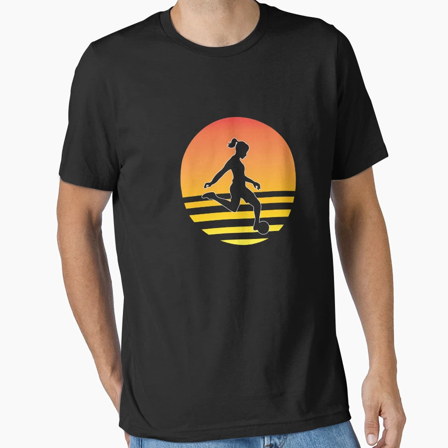 Inspirational Sunset Soccer T-Shirt - Fun Novelty Design Men Women - T-Shirt, Sweatshirt, Hoodie