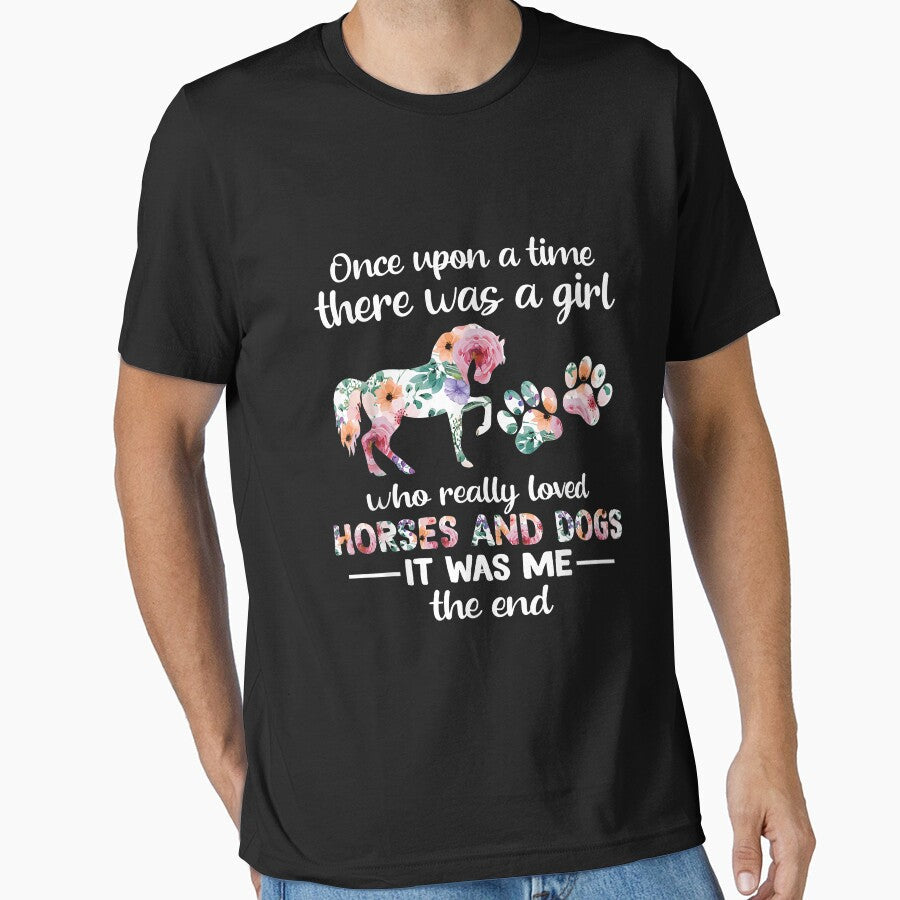 Once Upon A Time There Was Girl Who Loved Horse And - Adult & Kids T-Shirts, Sweatshirts & Hoodies apparel design preview 1