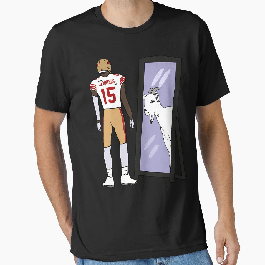 Jauan Jennings Mirror Goat T-Shirt - Aesthetic Graphic Unisex - T-Shirt, Sweatshirt, Hoodie
