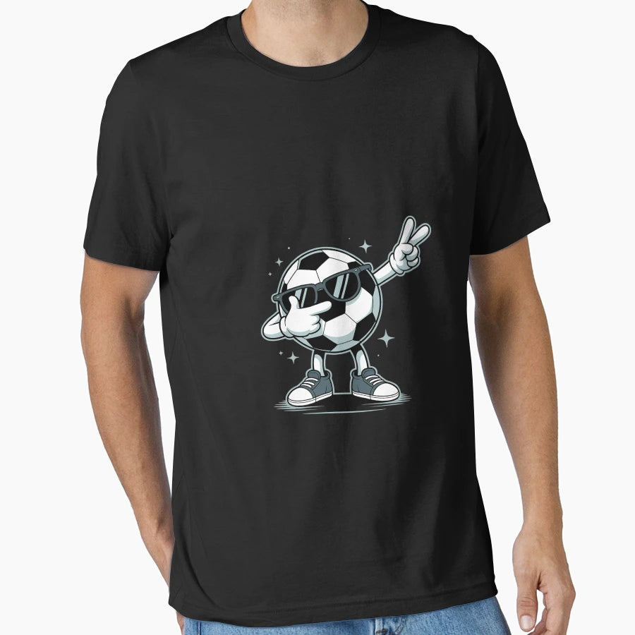 Dabbing Soccer Ball Sports Player T-Shirt - Graphic Print Men Women - T-Shirt, Sweatshirt, Hoodie