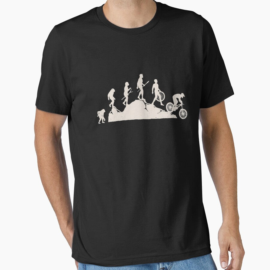 Mountain Biking Evolution Funny Bike by spherevilla - Adult & Kids T-Shirts, Sweatshirts & Hoodies apparel design preview 1