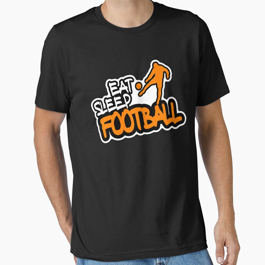 Eat Sleep Football by Otakso - Adult & Kids T-Shirts, Sweatshirts & Hoodies apparel design preview 1