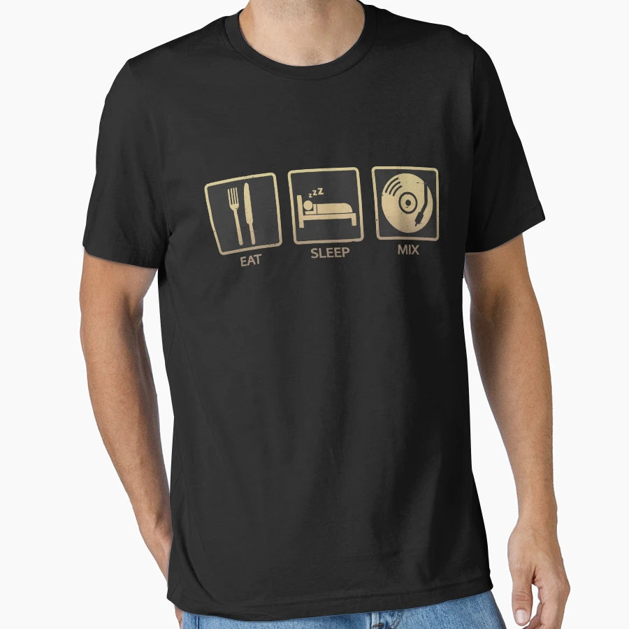 Eat Sleep Mix Dj T-Shirt - Unique Graphic for Adults - T-Shirt, Sweatshirt, Hoodie