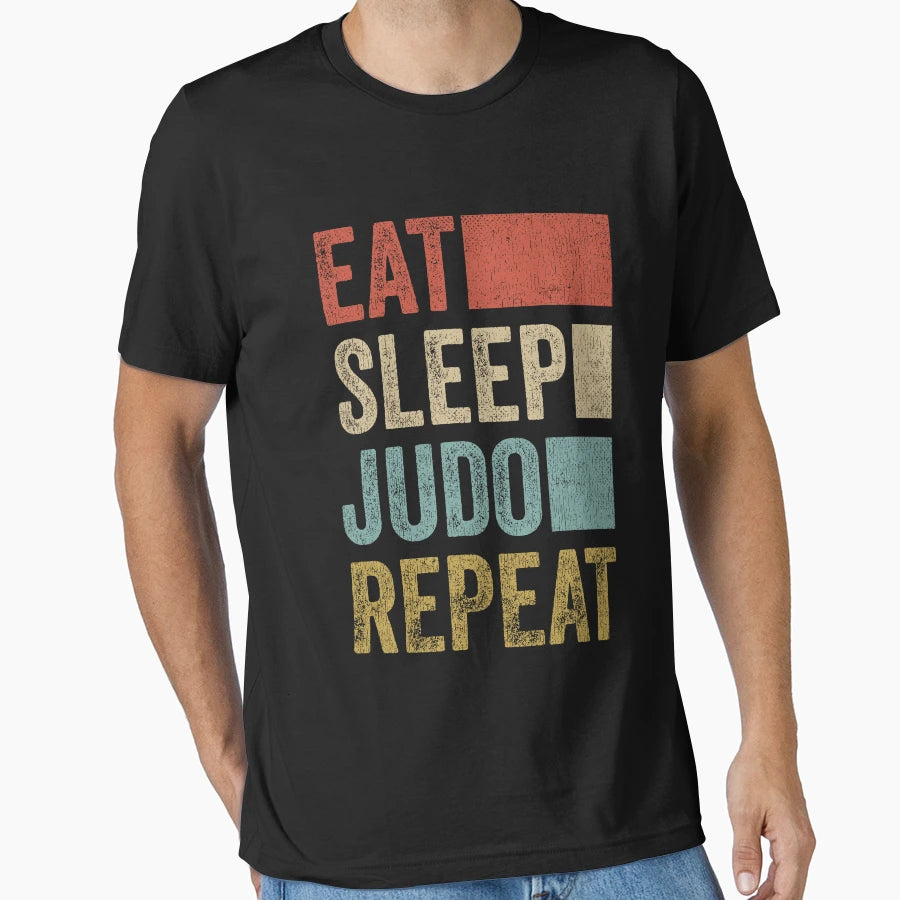 Eat Sleep Judo Repeat Judo T-Shirt - Graphic Print Unisex - T-Shirt, Sweatshirt, Hoodie