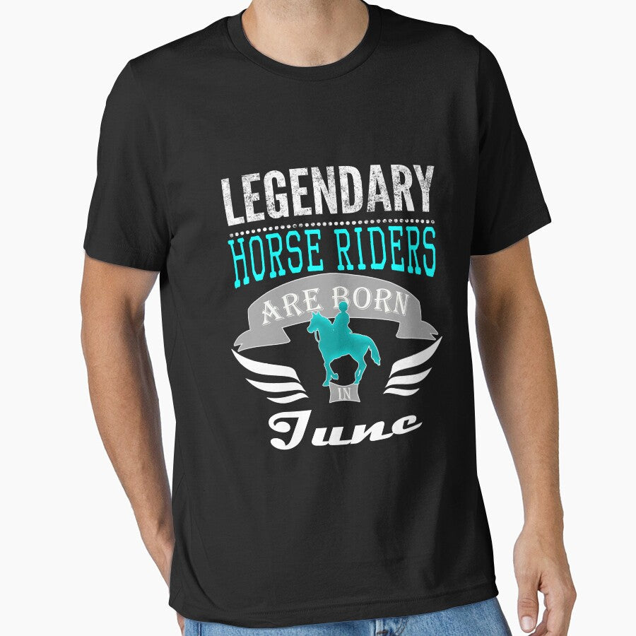Legendary horse riders are born in June boys by - Adult & Kids T-Shirts, Sweatshirts & Hoodies apparel design preview 1