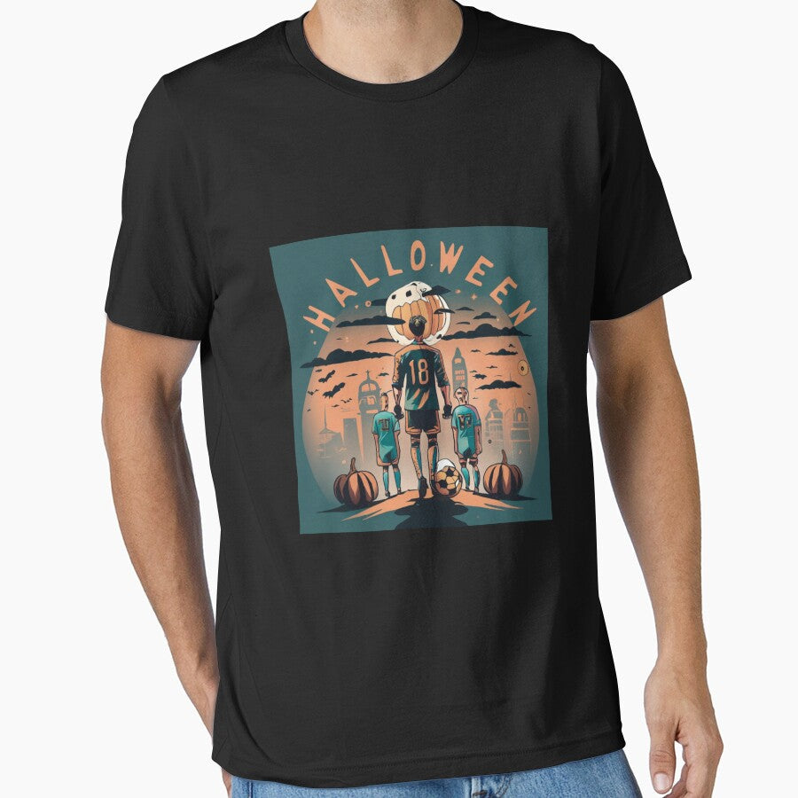 Soccer Halloween by Akramabenhi - Adult & Kids T-Shirts, Sweatshirts & Hoodies apparel design preview 1
