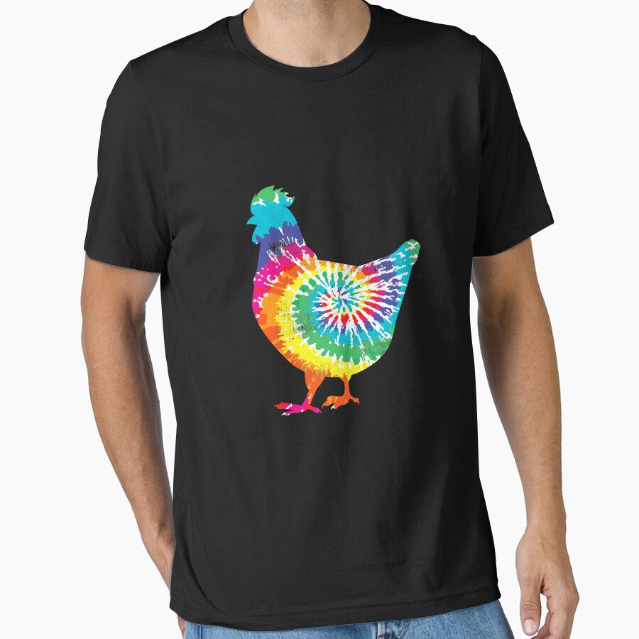 Tie Dye Chicken Hippy Farmer Hobby Farm by jackjerry - Adult & Kids T-Shirts, Sweatshirts & Hoodies apparel design preview 1