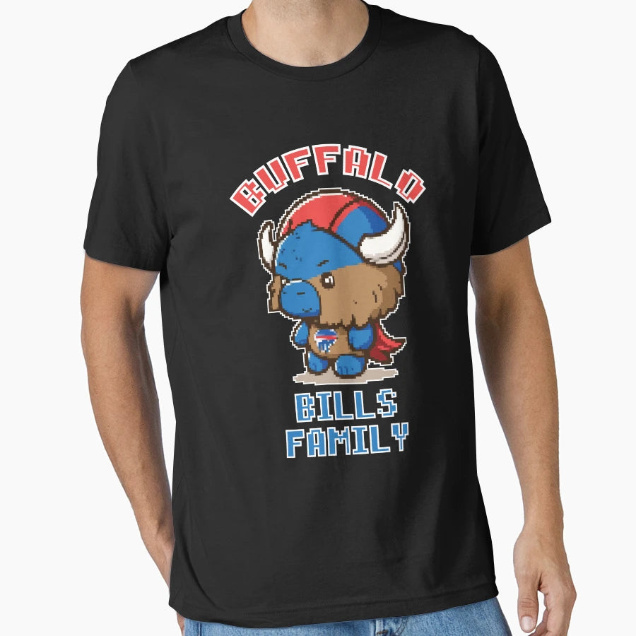 Buffalo Bills Mascot Family T-Shirt - Aesthetic Graphic Unisex - T-Shirt, Sweatshirt, Hoodie