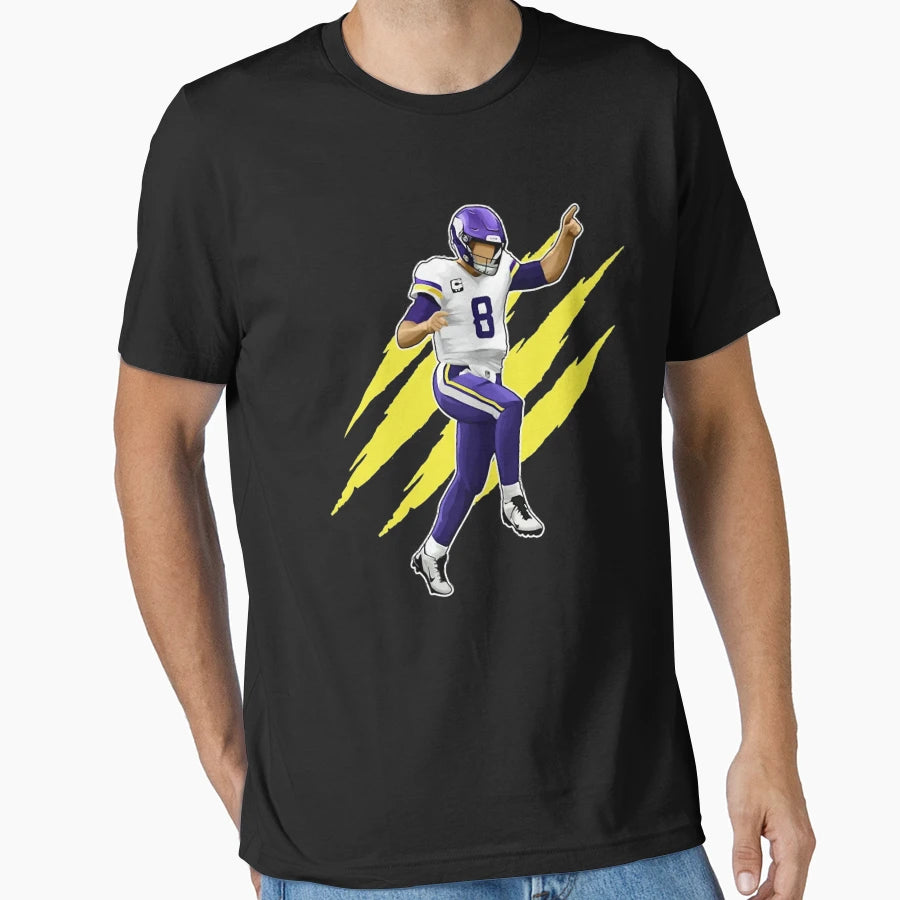 Kirk Cousins 8 Claw T-Shirt - Casual Everyday Wear Men Women - T-Shirt, Sweatshirt, Hoodie