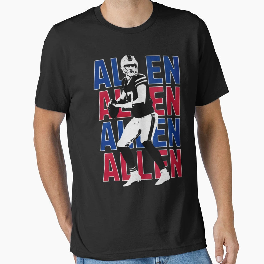 Allen 17 Football Player Bold T-Shirt - Fun Novelty Design Unisex - T-Shirt, Sweatshirt, Hoodie