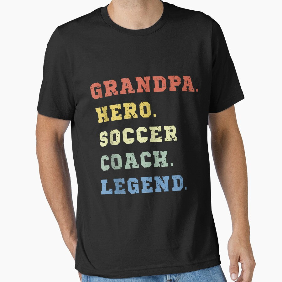 Grandpa Soccer Coach by EmmaHoltere - Adult & Kids T-Shirts, Sweatshirts & Hoodies apparel design preview 1