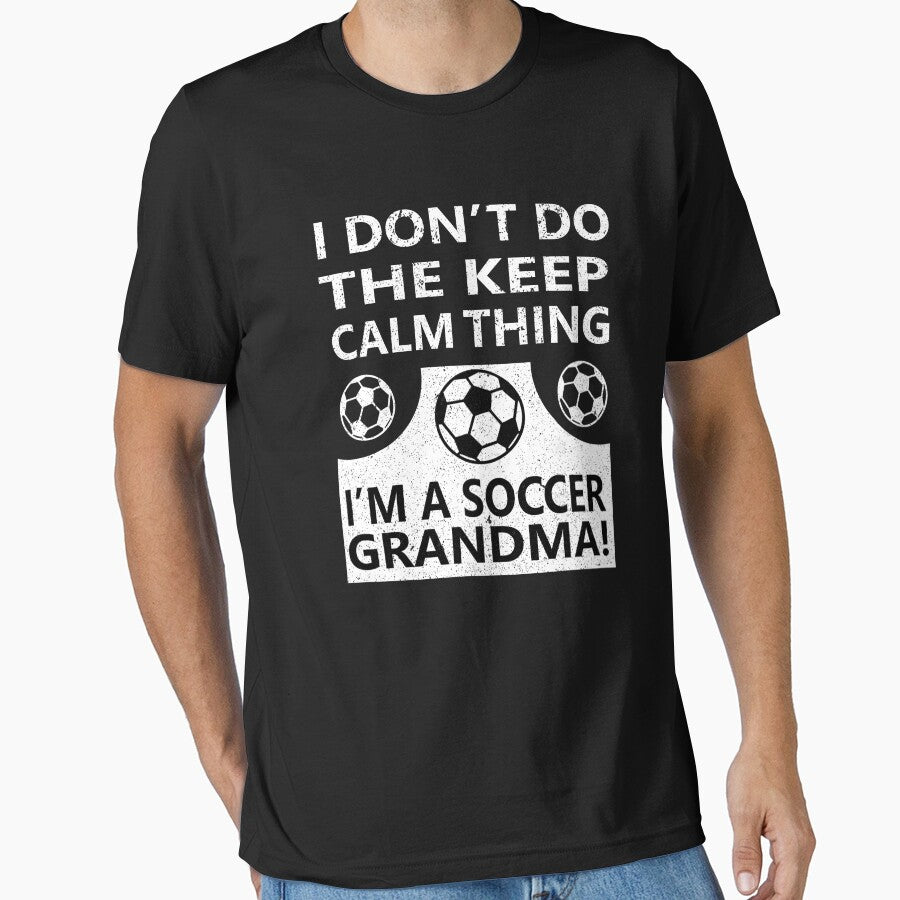 Soccer Can't Keep Calm Grandma by franktact - Adult & Kids T-Shirts, Sweatshirts & Hoodies apparel design preview 1