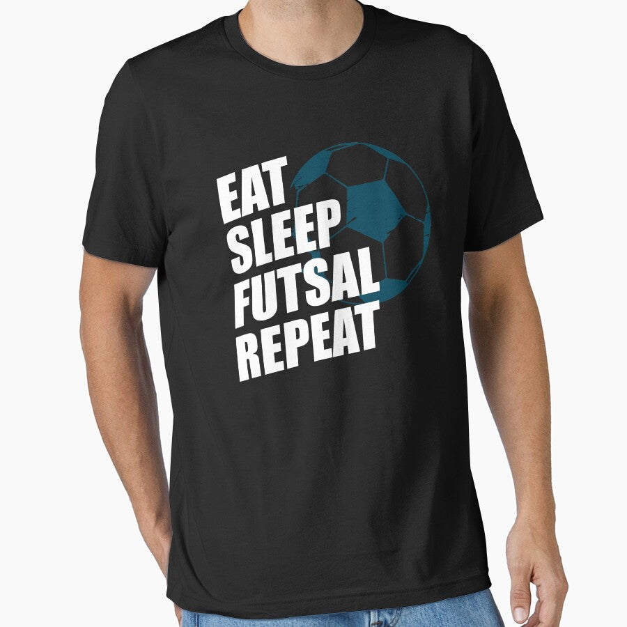 Eat Sleep Futsal Repeat by taddd - Adult & Kids T-Shirts, Sweatshirts & Hoodies apparel design preview 1