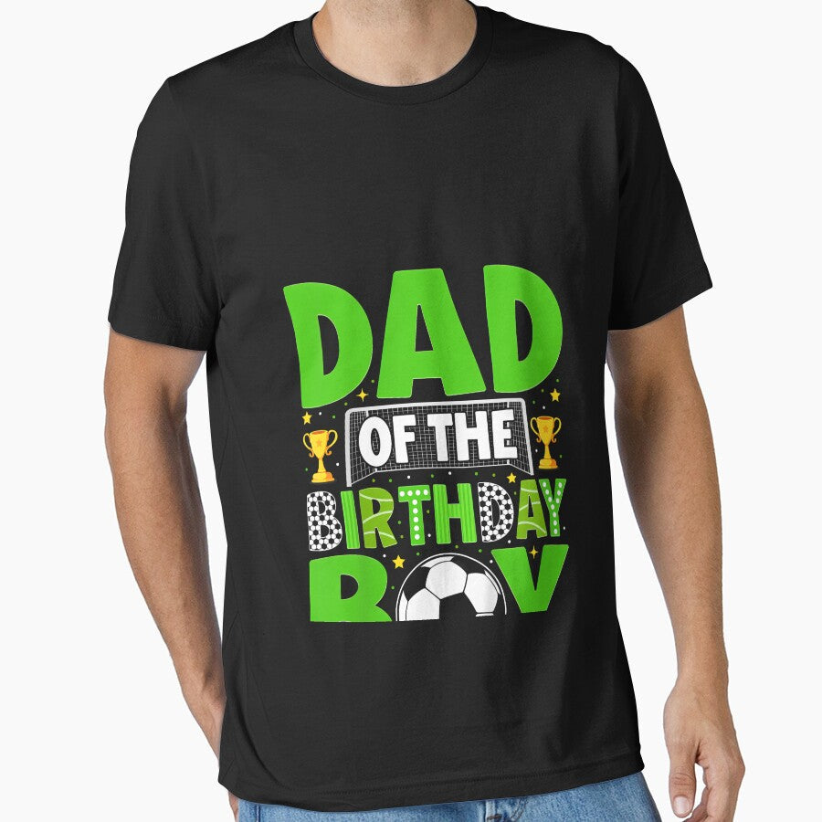 Dad of The Birthday Boy Kids Matching Soccer Party by - Adult & Kids T-Shirts, Sweatshirts & Hoodies apparel design preview 1