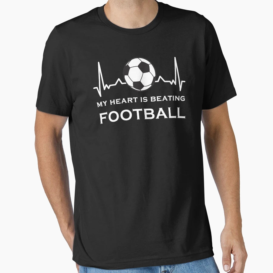 Football Heartbeat T-Shirt - Fun Novelty Design Unisex - T-Shirt, Sweatshirt, Hoodie