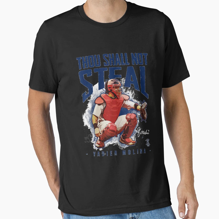 Yadier Molina Thou Shall Not Steal T-Shirt - Minimalist Print for Adults - T-Shirt, Sweatshirt, Hoodie