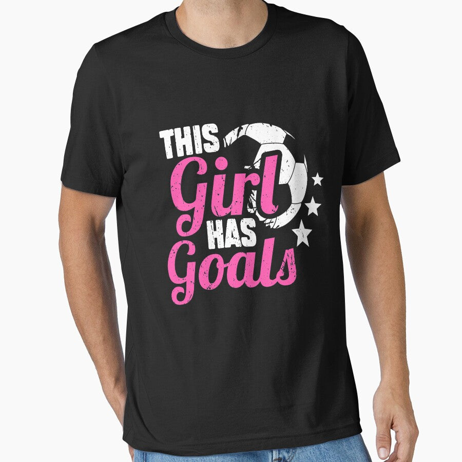 This Girl Has Goals Funny Women Soccer Player by - Adult & Kids T-Shirts, Sweatshirts & Hoodies apparel design preview 1