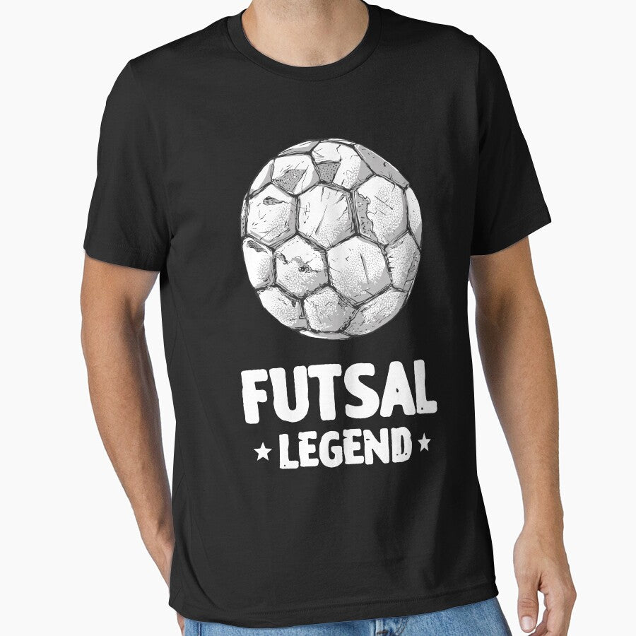 Futsal Legend Grunge Ball Art by MrEddie10 - Adult & Kids T-Shirts, Sweatshirts & Hoodies apparel design preview 1