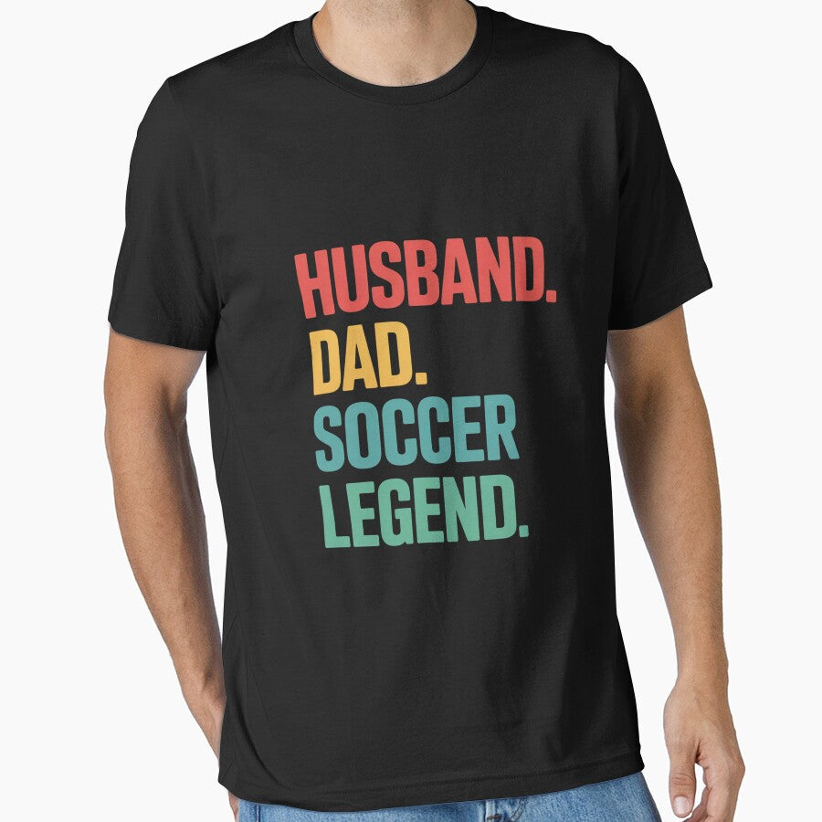 Father Husband Soccer Legend Dad Father's Day by - Adult & Kids T-Shirts, Sweatshirts & Hoodies apparel design preview 1