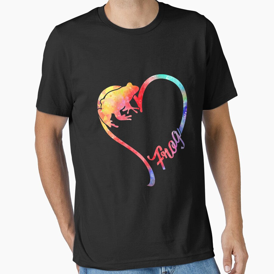 Animal Heart Frog watercolor by Grossjuly - Adult & Kids T-Shirts, Sweatshirts & Hoodies apparel design preview 1
