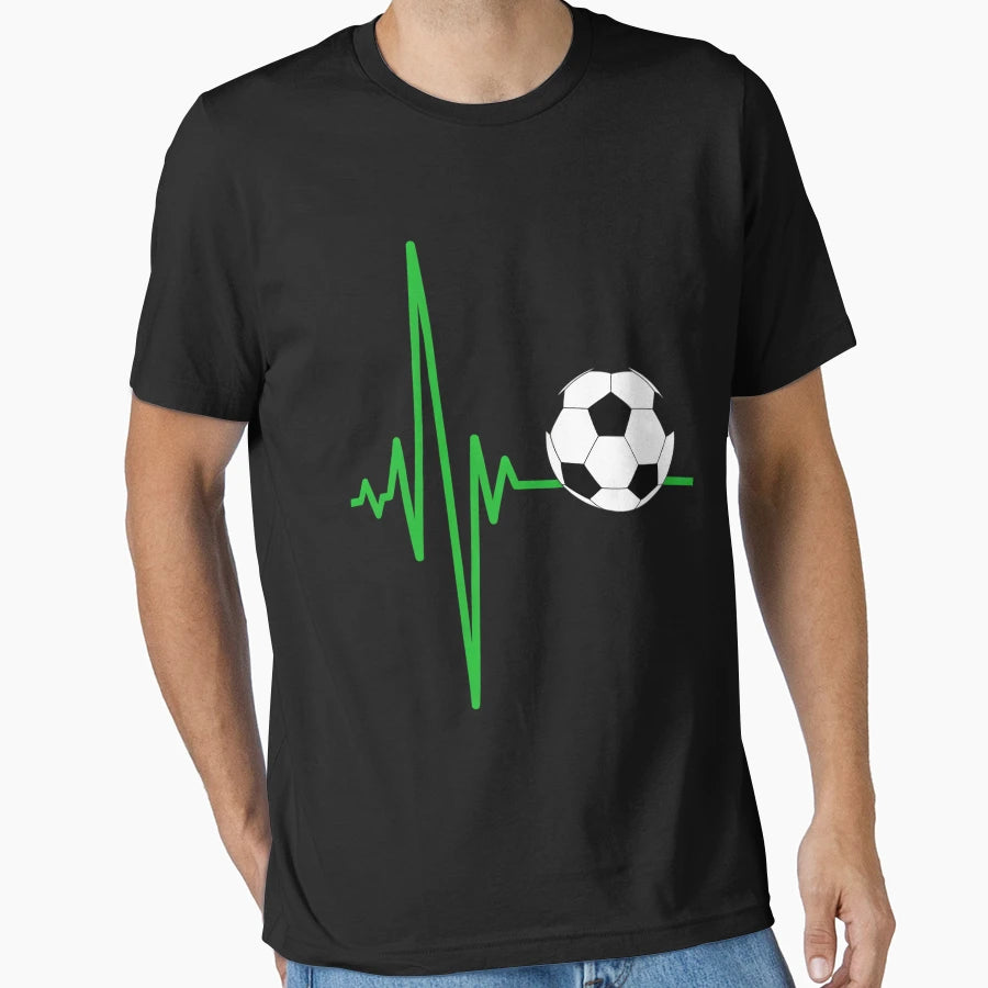 Heartbeat Soccer Ball T-Shirt - Streetwear Style for Adults - T-Shirt, Sweatshirt, Hoodie