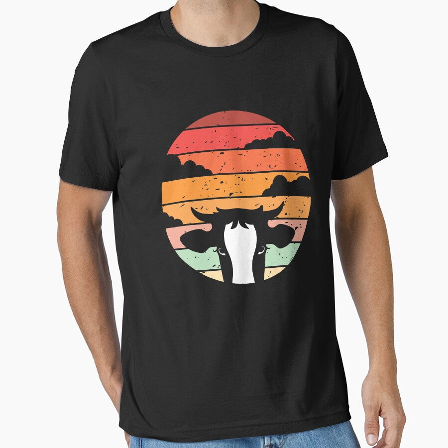 Retro Cow Cute Silhouette by douglasgary019 - Adult & Kids T-Shirts, Sweatshirts & Hoodies apparel design preview 1