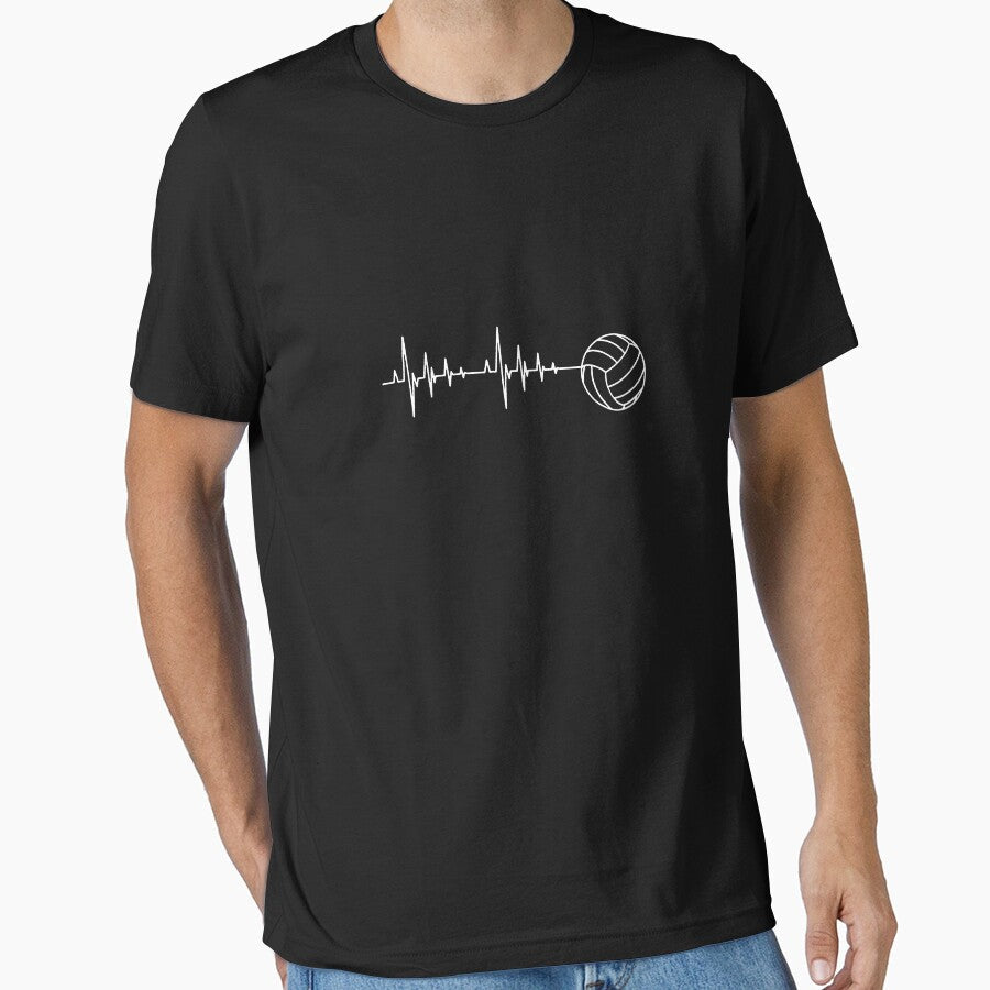 Volleyball is Life Heartbeat by classydesignz - Adult & Kids T-Shirts, Sweatshirts & Hoodies apparel design preview 1