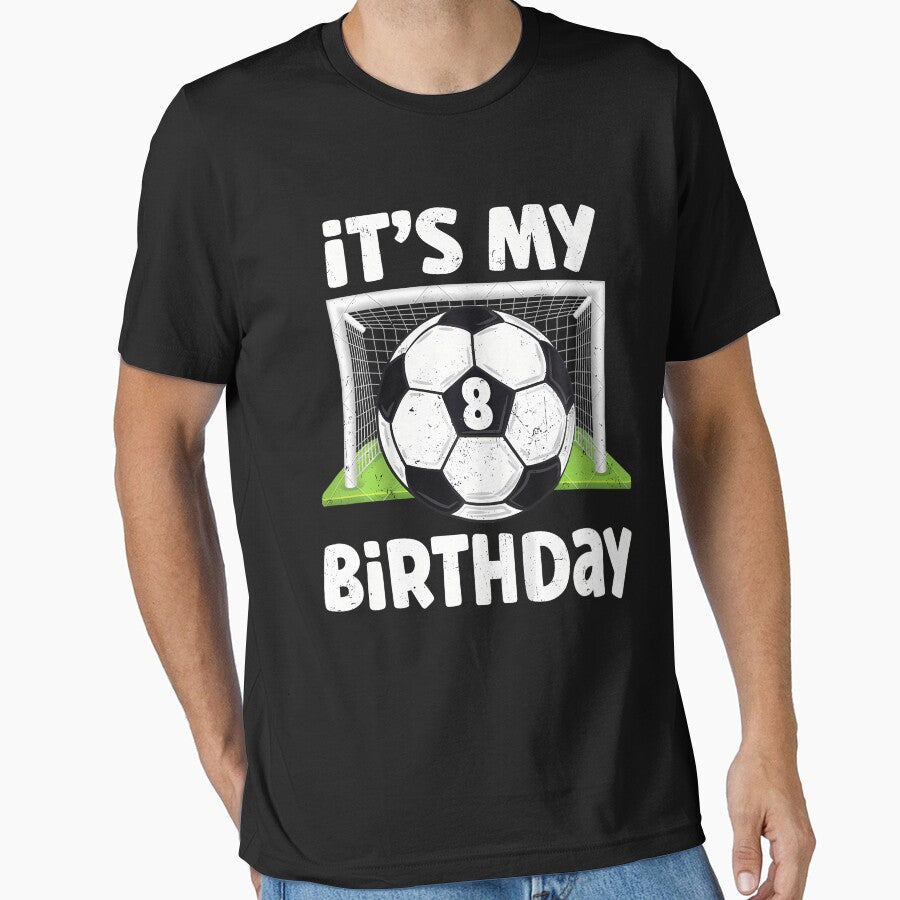 Kids 8 Years Old Soccer 8Th Birthday Player B-Day - Adult & Kids T-Shirts, Sweatshirts & Hoodies apparel design preview 1