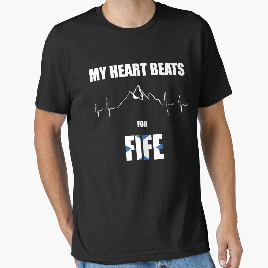 Scotland Heartbeat Fife T-Shirt - Custom Art Print Men Women - T-Shirt, Sweatshirt, Hoodie