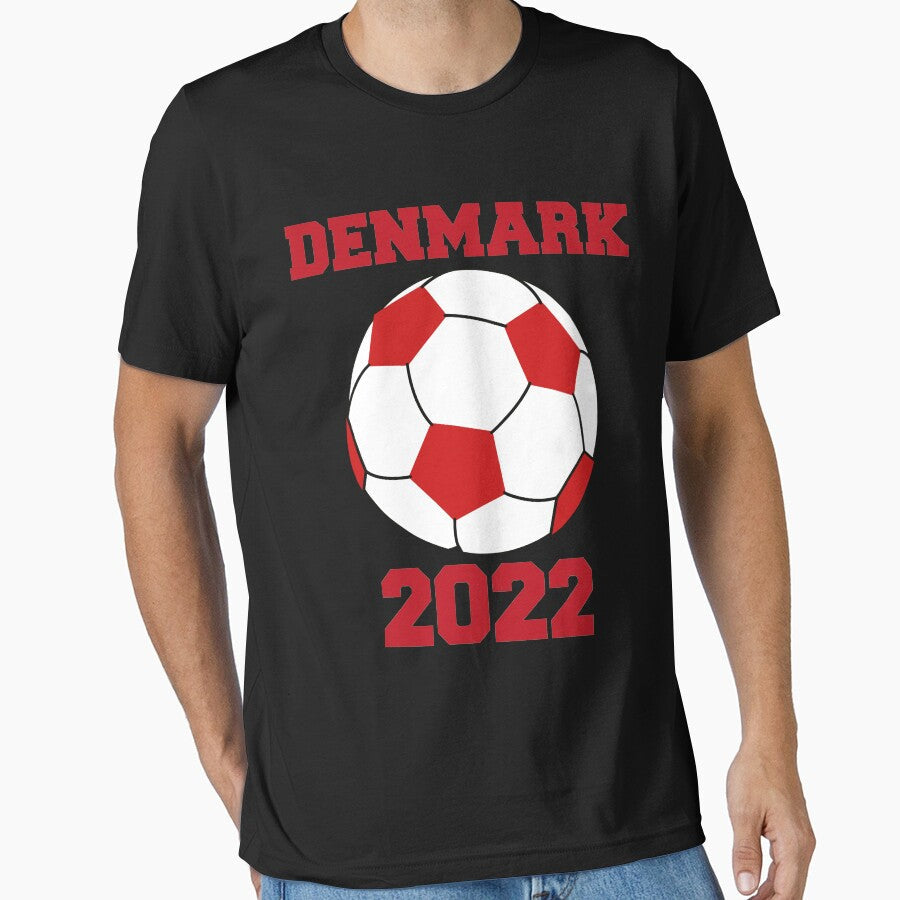 Denmark Soccer Ball Flag 2022 Danish Football Lovers - Adult & Kids T-Shirts, Sweatshirts & Hoodies apparel design preview 1