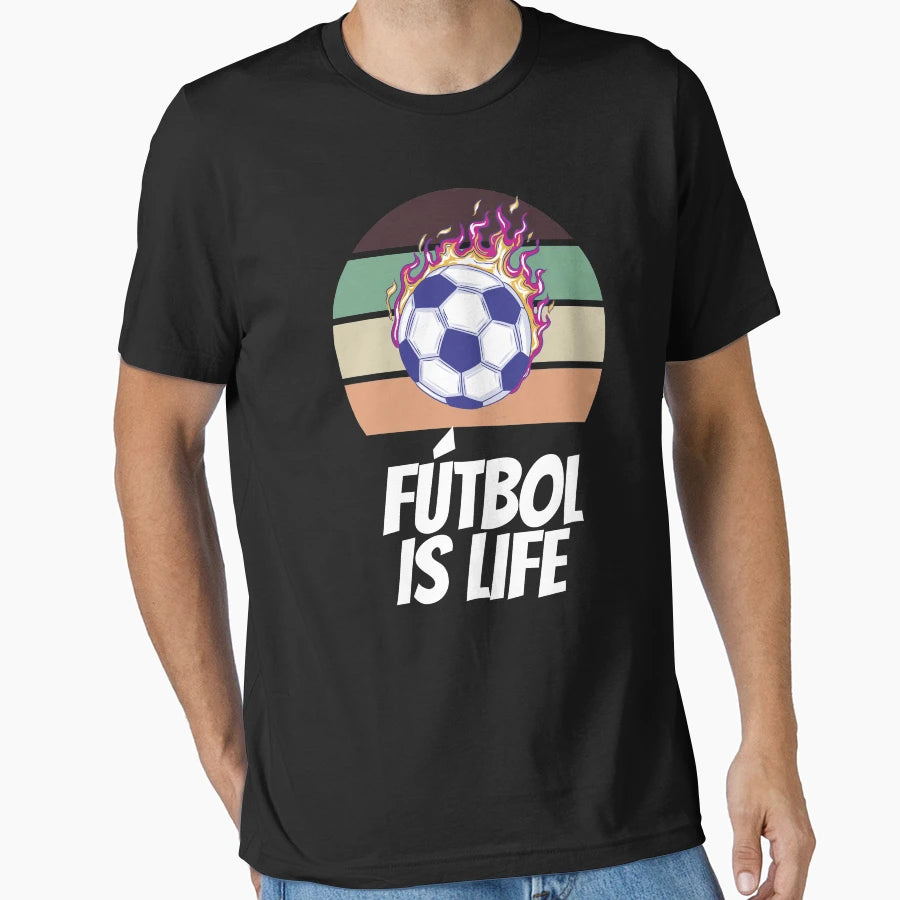 Futbol Is Life Soccer Lover Football T-Shirt - Aesthetic Graphic Men Women - T-Shirt, Sweatshirt, Hoodie
