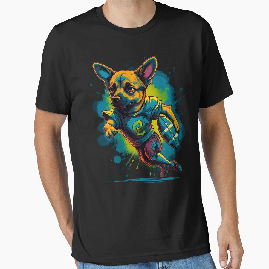German Sheppard Dog Playing T-Shirt - Fun Novelty Design Men Women - T-Shirt, Sweatshirt, Hoodie