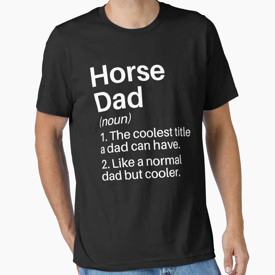 Horse Dad Funny Definition: Gift Equestrian Riding - Adult & Kids T-Shirts, Sweatshirts & Hoodies apparel design preview 1