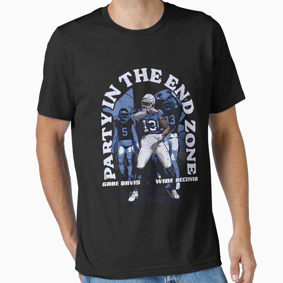Gabe Davis Buffalo Endzone Partypng T-Shirt - Novelty Apparel for Adults - T-Shirt, Sweatshirt, Hoodie