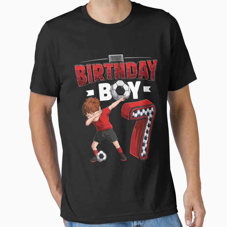 Dabbing 7 Year Old Soccer Player T-Shirt - Casual Everyday Wear for Adults - T-Shirt, Sweatshirt, Hoodie