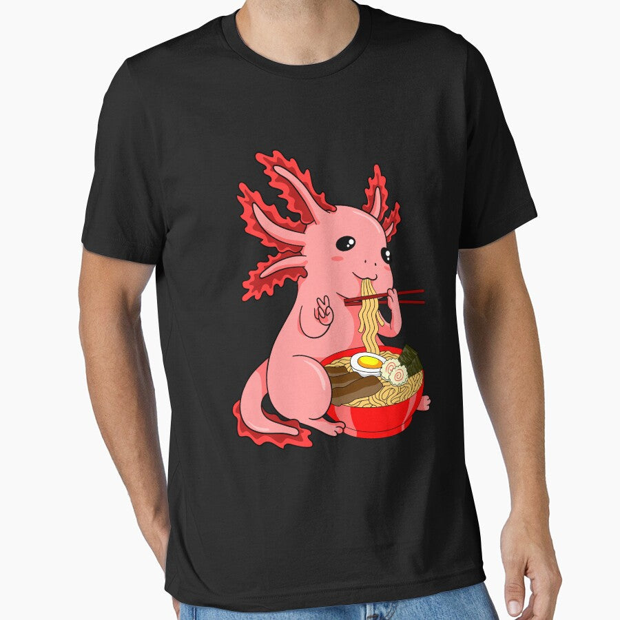 Axolotl Strawberry Milk Japanese Anime kawaii by - Adult & Kids T-Shirts, Sweatshirts & Hoodies apparel design preview 1