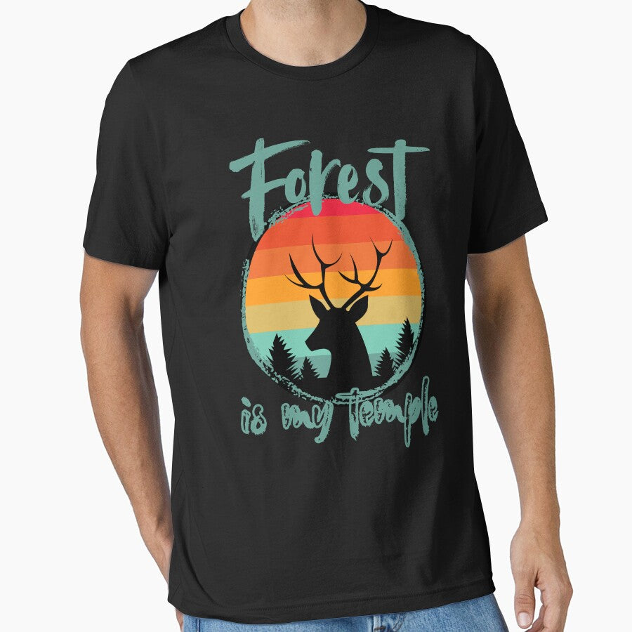 Forest is my temple by Silvernuit - Adult & Kids T-Shirts, Sweatshirts & Hoodies apparel design preview 1