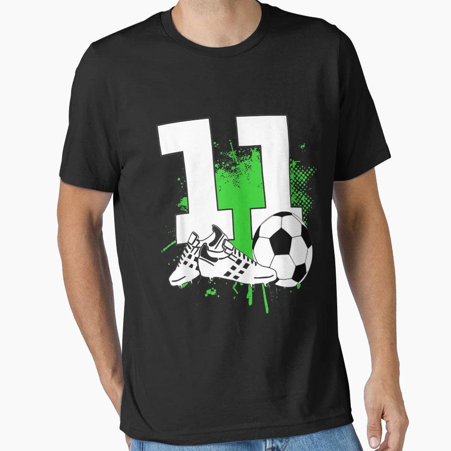 11Th Birthday 11 Year Old Soccer T-Shirt - Trendy Graphic for Adults - T-Shirt, Sweatshirt, Hoodie