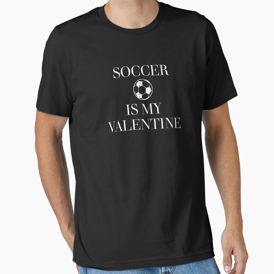 Soccer Is My Valentine by edwinvisuals - Adult & Kids T-Shirts, Sweatshirts & Hoodies apparel design preview 1