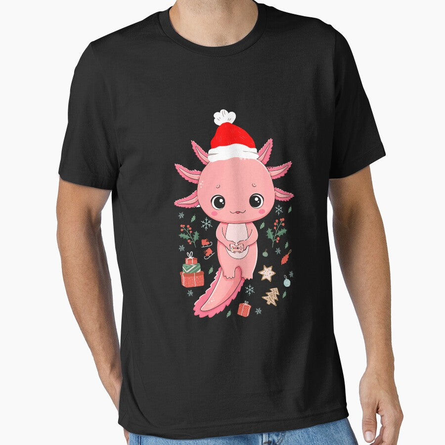 Axolotl Santa Hat Gaming Gamelotl Anime christmas by - Adult & Kids T-Shirts, Sweatshirts & Hoodies apparel design preview 1