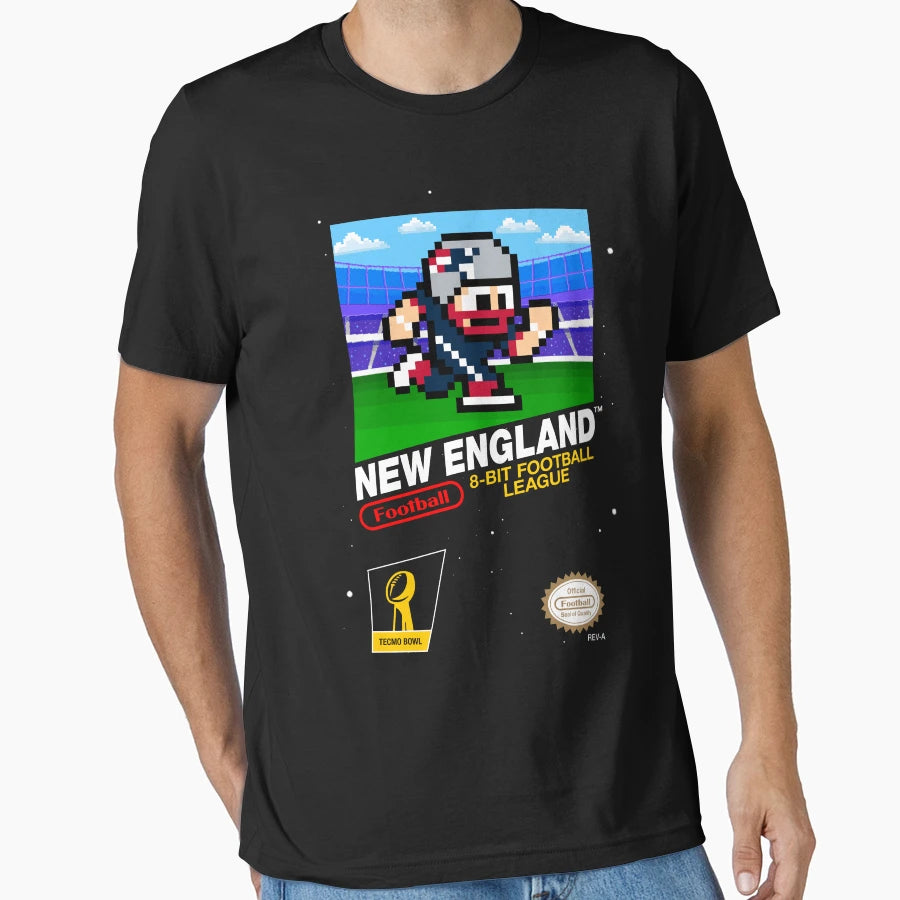 New England Patriots 8 Bit Videogames T-Shirt - Novelty Apparel Unisex - T-Shirt, Sweatshirt, Hoodie