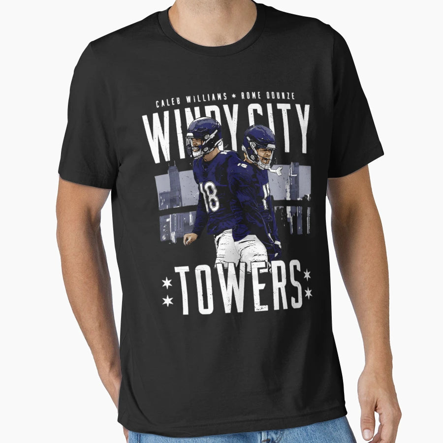 CW Rome Odunze Chicago Windy City T-Shirt - Fun Novelty Design Unisex - T-Shirt, Sweatshirt, Hoodie