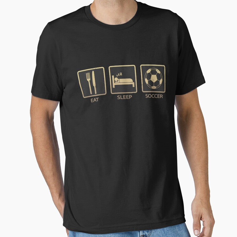 Eat Sleep Soccer by PulpyCrap - Adult & Kids T-Shirts, Sweatshirts & Hoodies apparel design preview 1