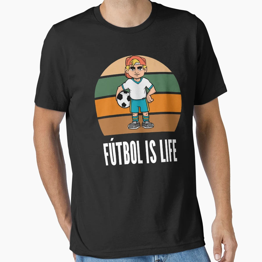 Futbol Is Life Soccer Lover Football Fan T-Shirt - Trendy Graphic Unisex - T-Shirt, Sweatshirt, Hoodie