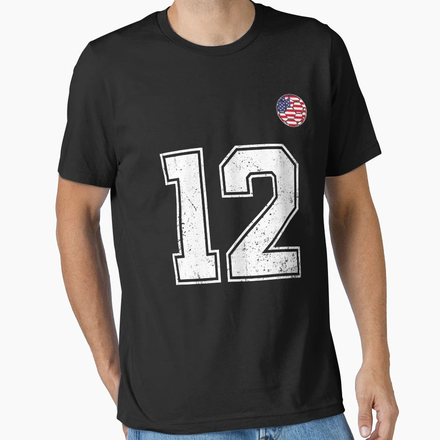 Soccer Player Jersey Number 12 Usa T-Shirt - Streetwear Style for Adults - T-Shirt, Sweatshirt, Hoodie