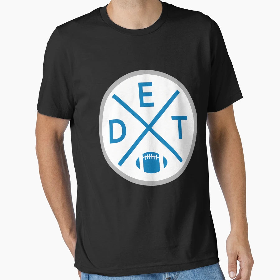Detroit Football Emblem Det Pride T-Shirt - Custom Art Print Men Women - T-Shirt, Sweatshirt, Hoodie