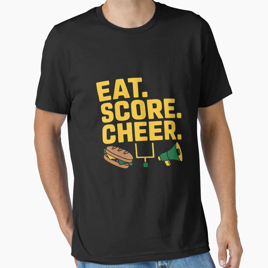 Eat Score Cheer Football Fan Gear T-Shirt - Streetwear Style Men Women - T-Shirt, Sweatshirt, Hoodie