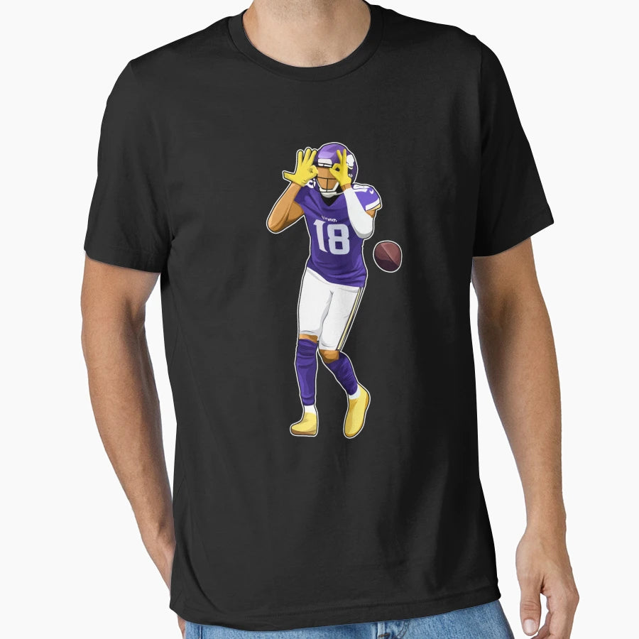 Justinjefferson 18 Sign Styles T-Shirt - Aesthetic Graphic Men Women - T-Shirt, Sweatshirt, Hoodie