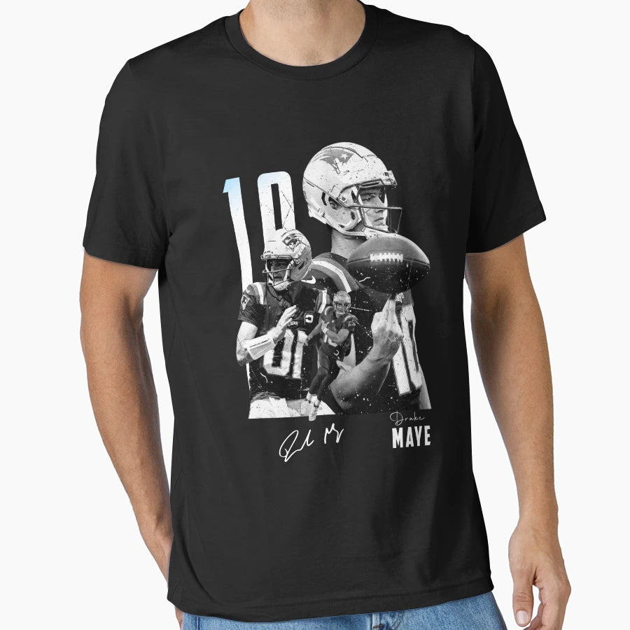 Bleached Drake Maye New England T-Shirt - Custom Art Print Unisex - T-Shirt, Sweatshirt, Hoodie